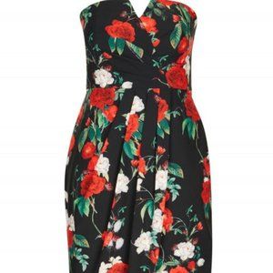 City Chic Floral Gown Wedding Guest Dress